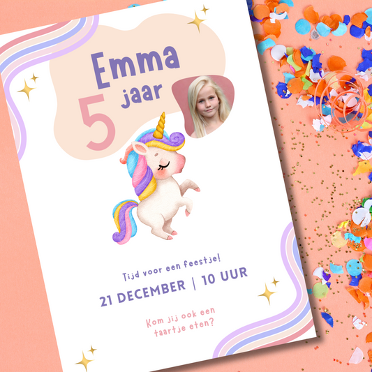 Magische Unicorn Uitnodiging!