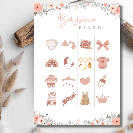 Babyshower bingo - rozen
