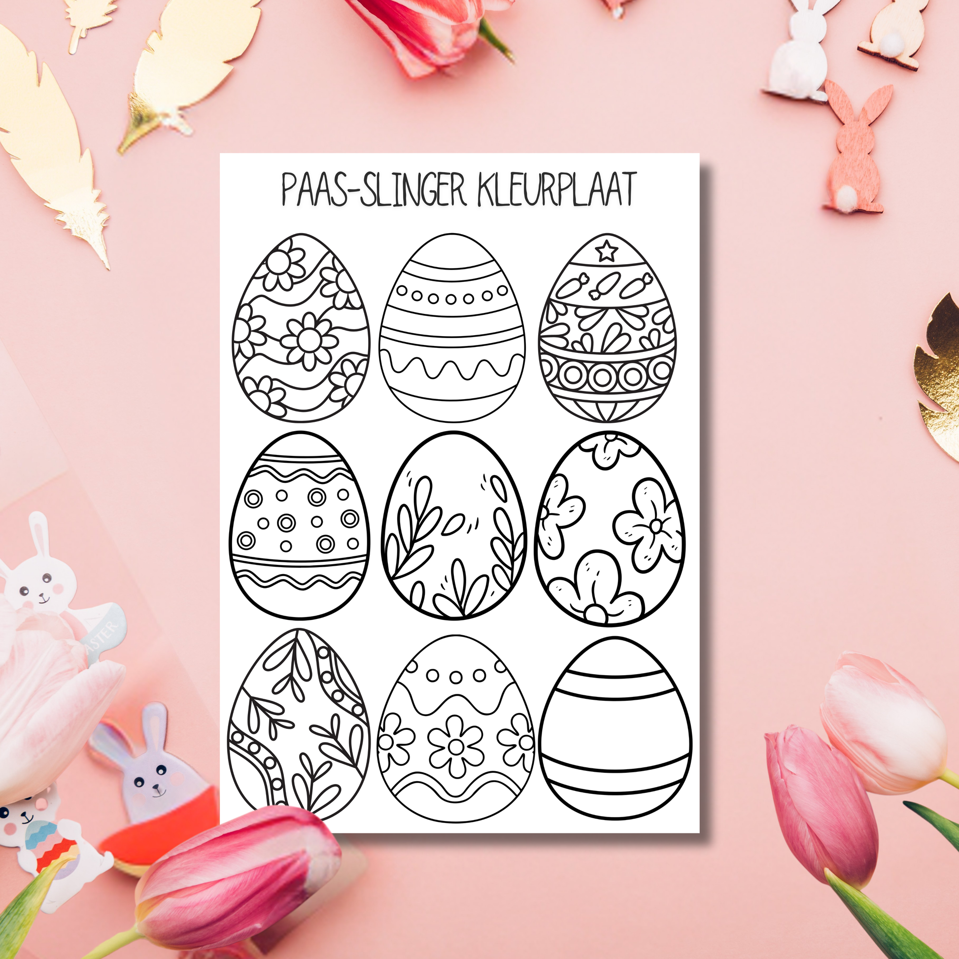 Spelletjes voor pasen: paas-slinger maken