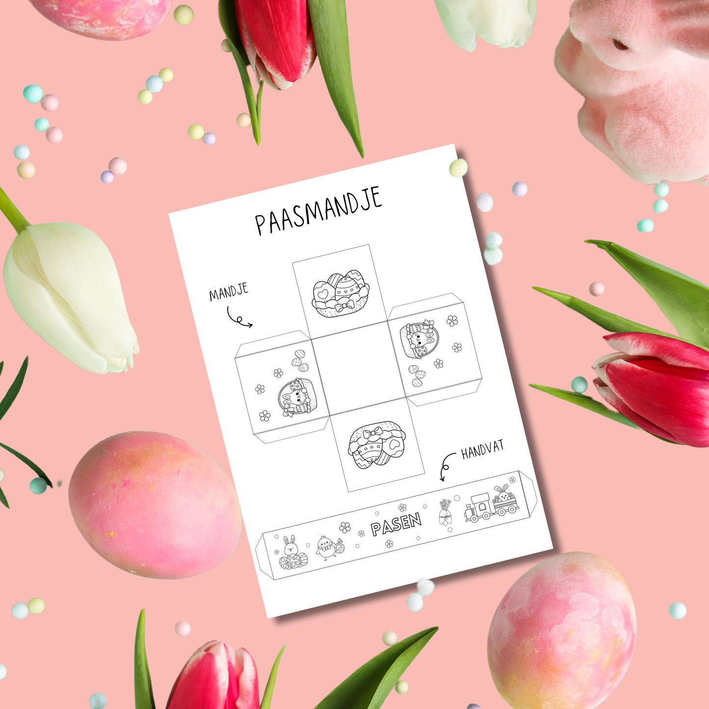 Spelletjes voor pasen: paasmandje knutselen